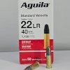 MUNICION AGUILA CAL .22 LR SUPER EXTRA 40 GR SOLIDA/PLOMO STD VELOCIDAD