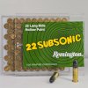 MUNICION REMINGTON CAL .22 LR SUBSONIC 40 GRS SOLIDA/PLOMO