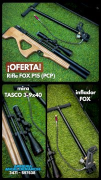 COMBO FOX P15 + INFLADOR + MIRA TASCO