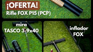COMBO FOX P15 + INFLADOR + MIRA TASCO COMBO FOX P15 + INFLADOR + MIRA TASCO