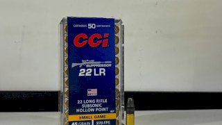 MUNICION CCI SUPPRESSOR CAL .22 LR 45 Gr - SUBSONICA 970 FPS