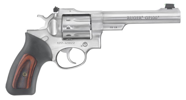 RUGER GP100 22 LR INOX/GOMA