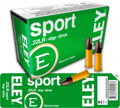 ELEY 22 SPORT SOLIDA/PLOMO 40 Gr - STD VELOCITY