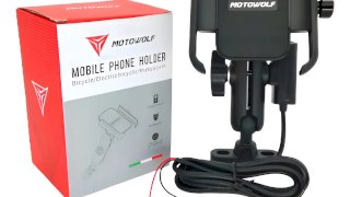 SOPORTE DE CELULAR MOTOWOLF 2821 B ALUMINIO S/ ESPEJO C/ CARGADOR