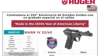 RUGER 22LR MARK IV 22/45 ANIVERSARIO