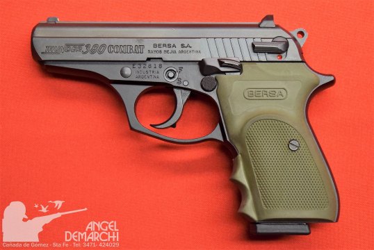 PISTOLA BERSA SEMI COMBAT 380 PAVONADA CAL .380