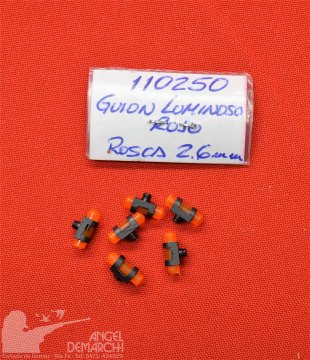 APARATOS DE PUNTERIA GUARDATTI  Guión Luminoso Rosca 2.6mm rojo para Escopetas