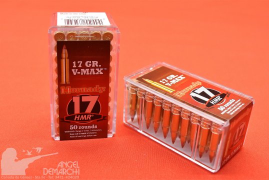 MUNICION HORNADY .17 HMR V-MAX 17 Gr