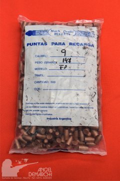 PUNTAS MATCH Q 9MM - 147 Gr Teflon 500