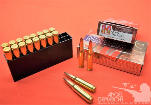 MUNICION HORNADY .308 MATCH - BTHP 178 Gr SPF MUNICION HORNADY .308 MATCH - BTHP 178 Gr SPF